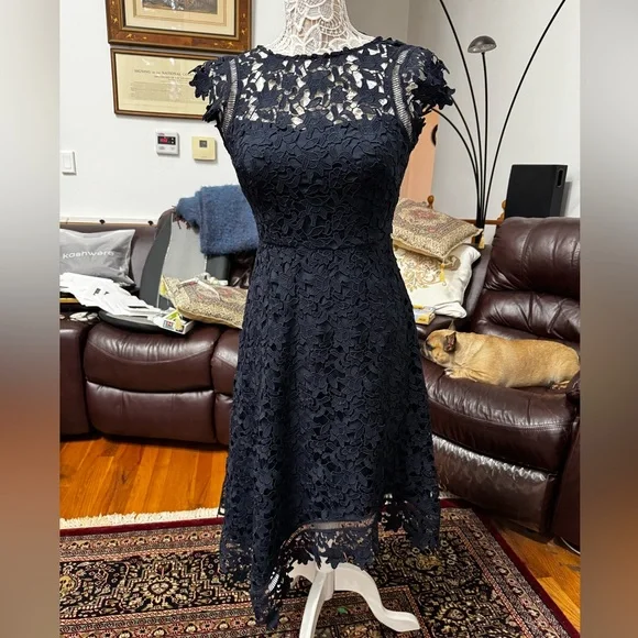 navy blue dress for baby girl Eliza J Sleeveless Shift Dress main image 1